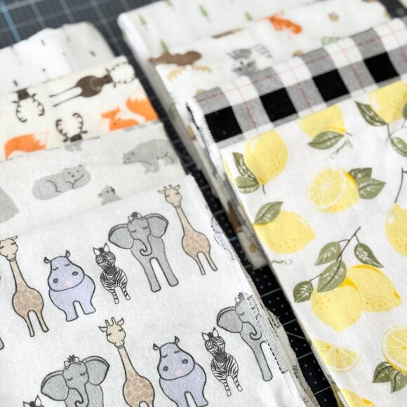 Hudson Neutral Baby Receiving Blankets LOT OF 8 - BRAND NEW (30x30 - Cotton) - Picture 3 of 3